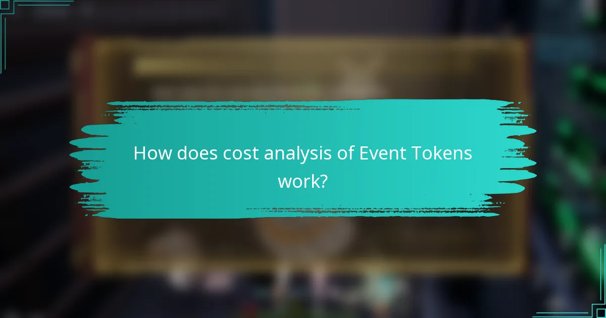How does cost analysis of Event Tokens work?