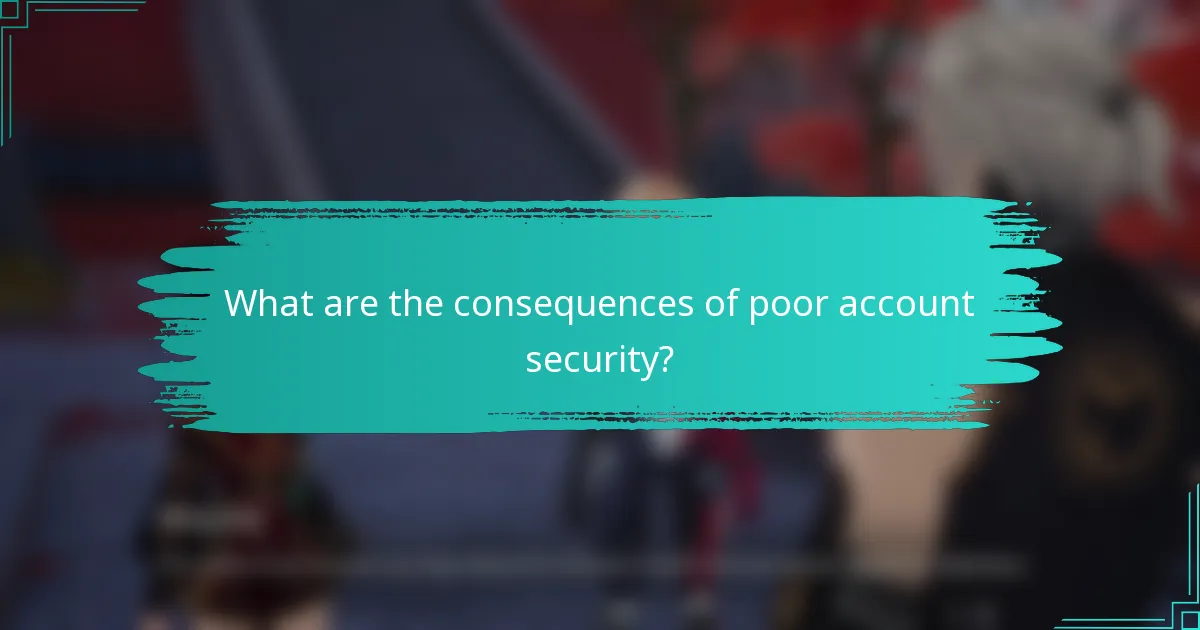 What are the consequences of poor account security?